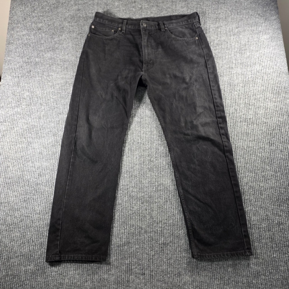Levis 505 Regular Fit Black‎ Denim Jeans Mens W38 L30 Straight Leg 00505-0260